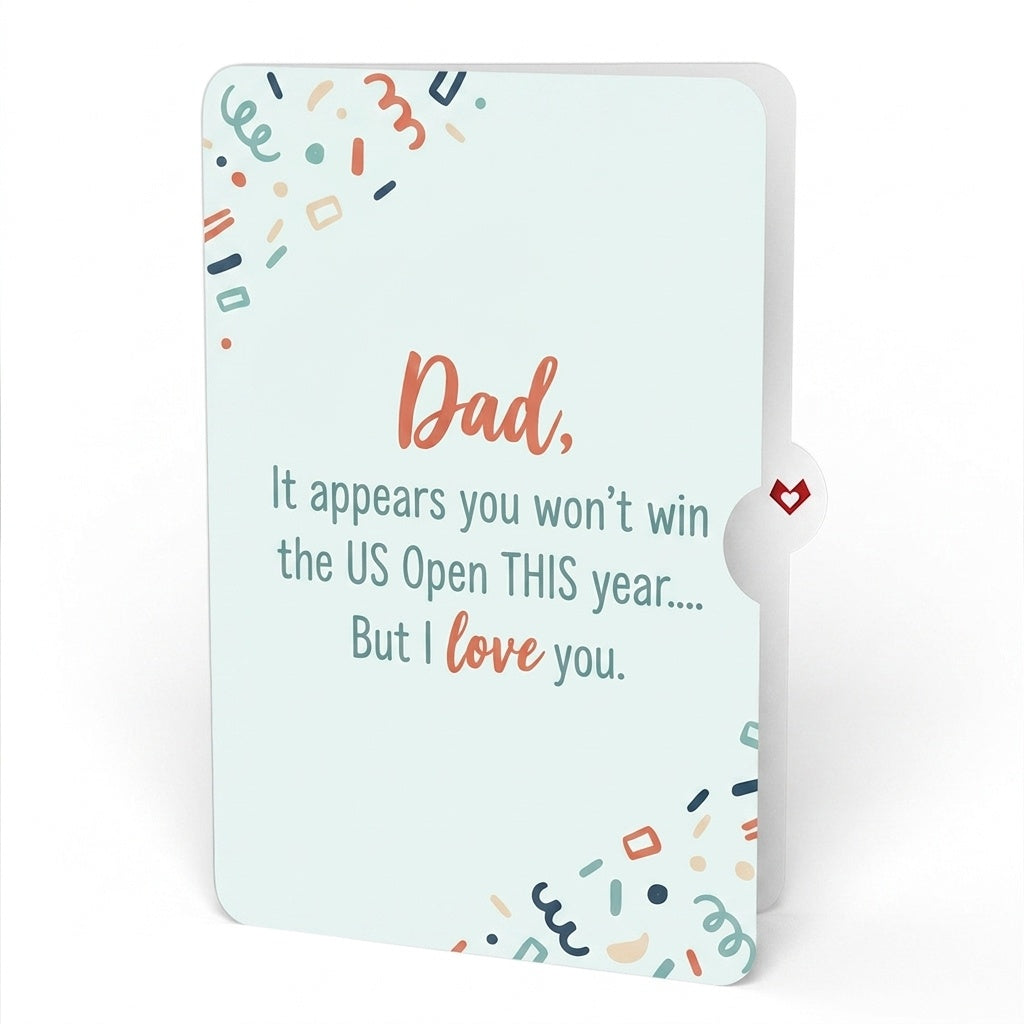 Happy Father's Day Pop-Up Card and Confetti US Open Love Sentiment Set for Dad