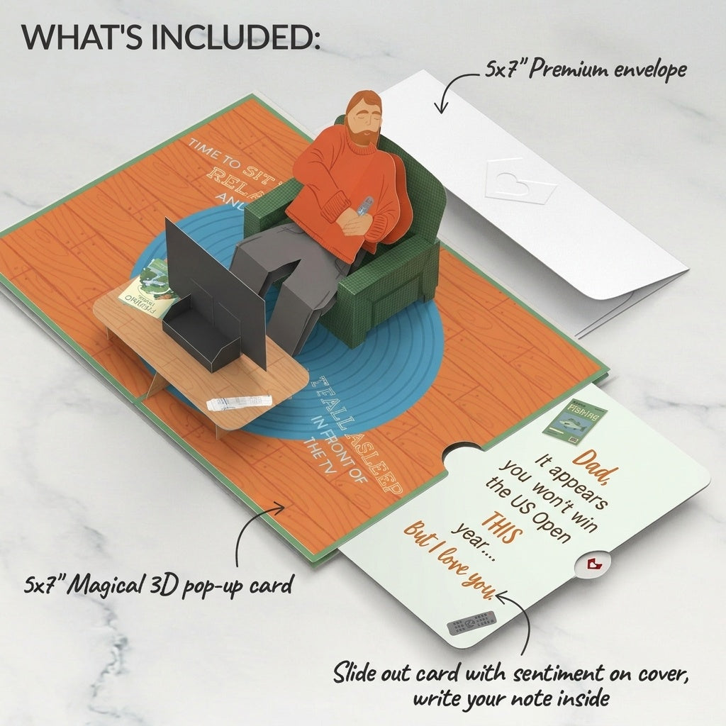 Sit Back & Relax Father's Day Pop-Up Card and Sentiment Set for Dad