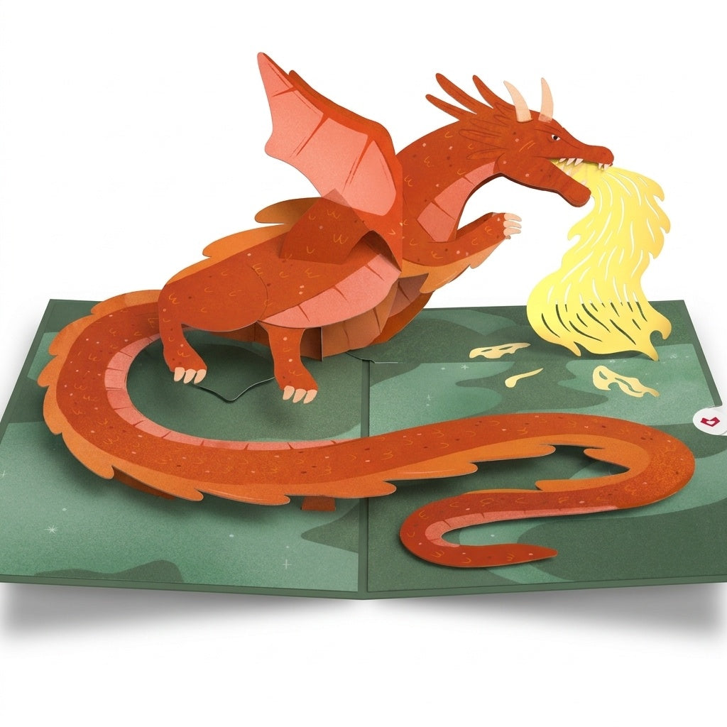 Fired Up for Your 1st Birthday Dragon Pop-Up Card and Sentiment Set