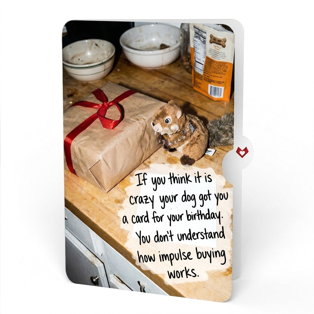 Love Dog Birthday Pop-Up Card and Cake Impulse Buying Sentiment Set