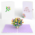 Timeless Tulips 2nd Birthday Pop-Up Card and Floral Cannot Read Sentiment Set