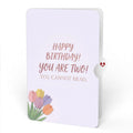 Timeless Tulips 2nd Birthday Pop-Up Card and Floral Cannot Read Sentiment Set