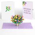 Timeless Tulips 3rd Birthday Pop-Up Card and Floral Cannot Read Sentiment Set