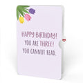 Timeless Tulips 3rd Birthday Pop-Up Card and Floral Cannot Read Sentiment Set