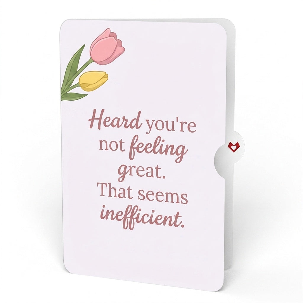 Timeless Tulips Get Well Pop-Up Card and Seems Inefficient Sentiment Set