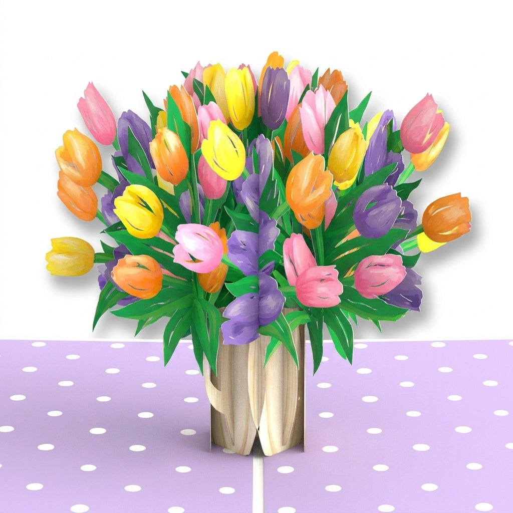 Timeless Tulips 3rd Birthday Pop-Up Card and Cake Career Objectives Sentiment Set
