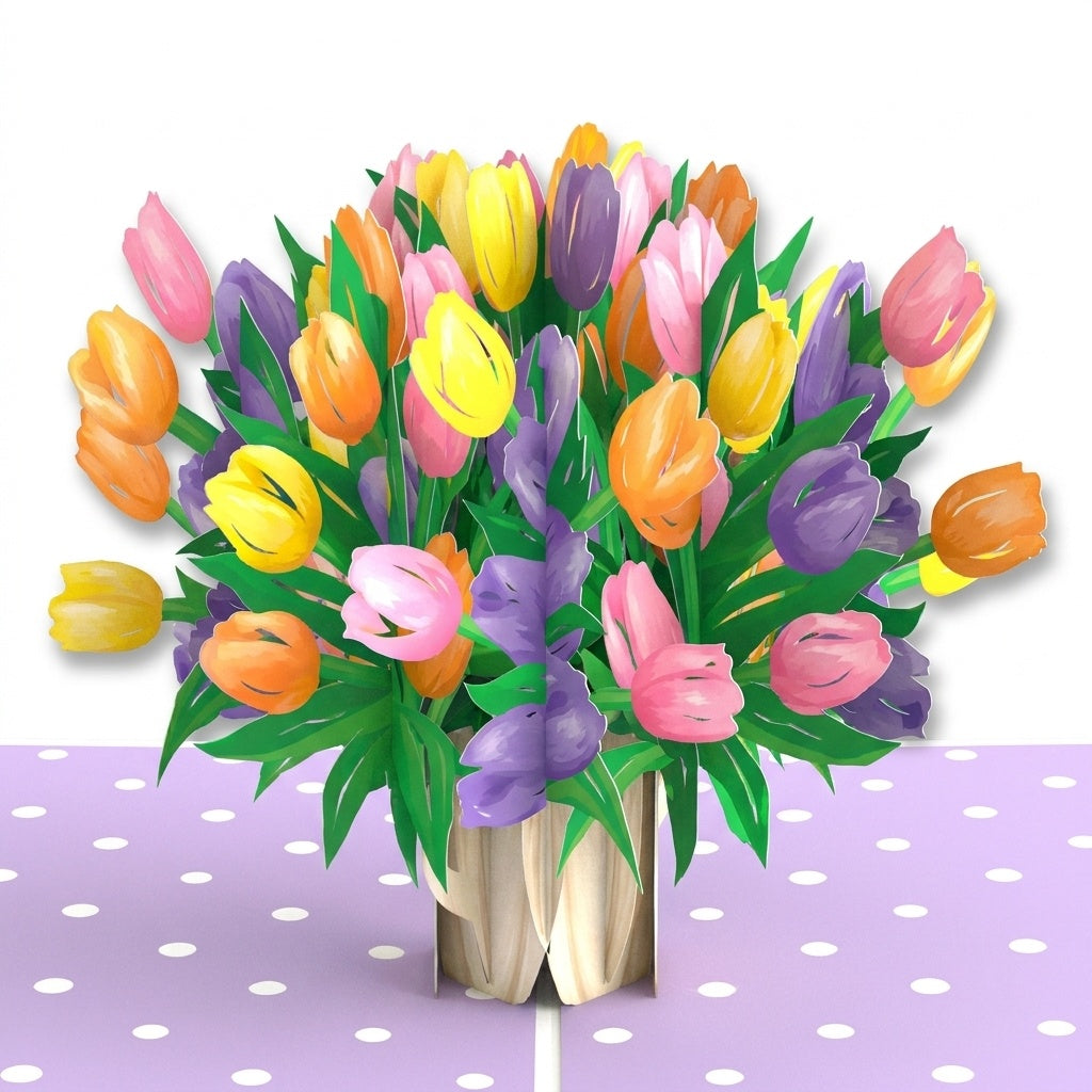 Timeless Tulips 2nd Birthday Pop-Up Card and Memory Gap Sentiment Set for Kid
