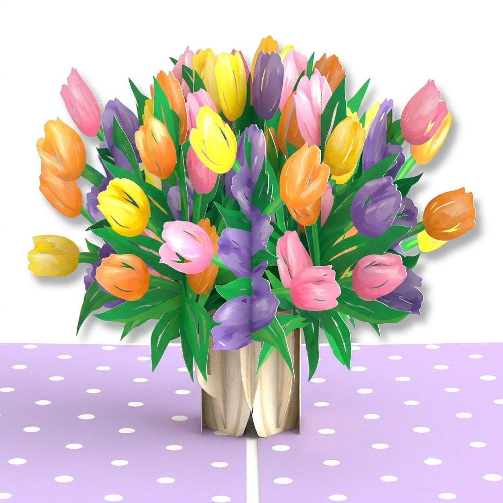 Timeless Tulips 1st Birthday Pop-Up Card and Cannot Talk Sentiment Set
