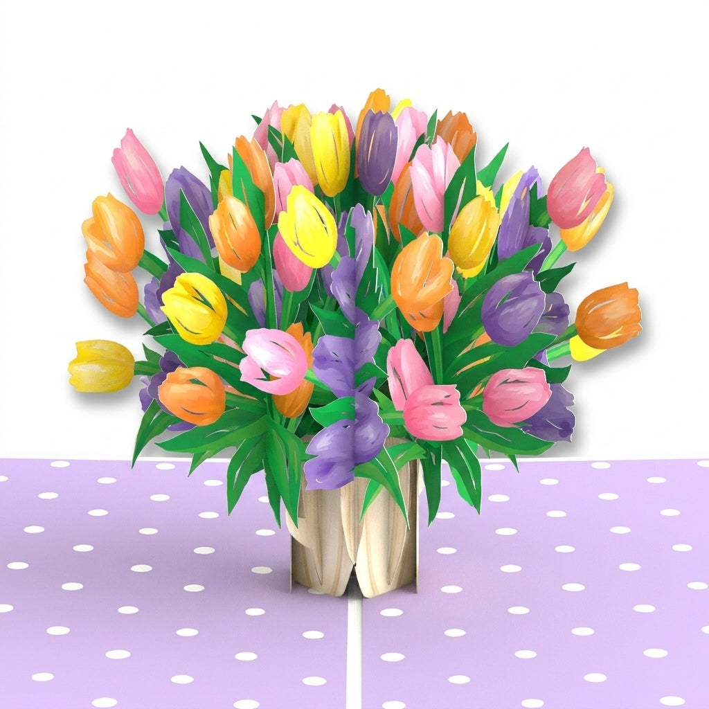 Timeless Tulips Birthday Pop-Up Card and Picked Five Seconds Sentiment Set
