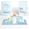Poppin' Bottles and Changing Diapers New Baby Pregnancy Pop-Up Card and Sentiment Set