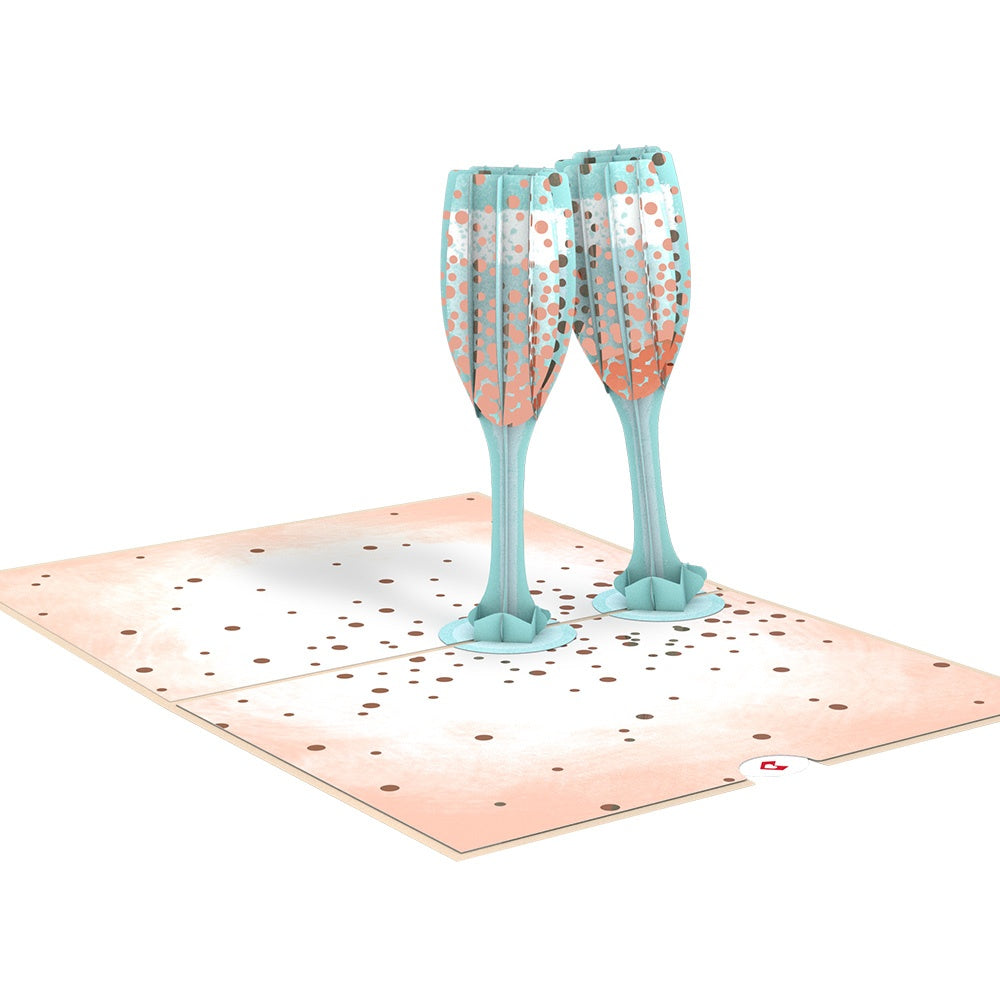 Champagne Toast Get Well Pop-Up Card and Sentiment Set