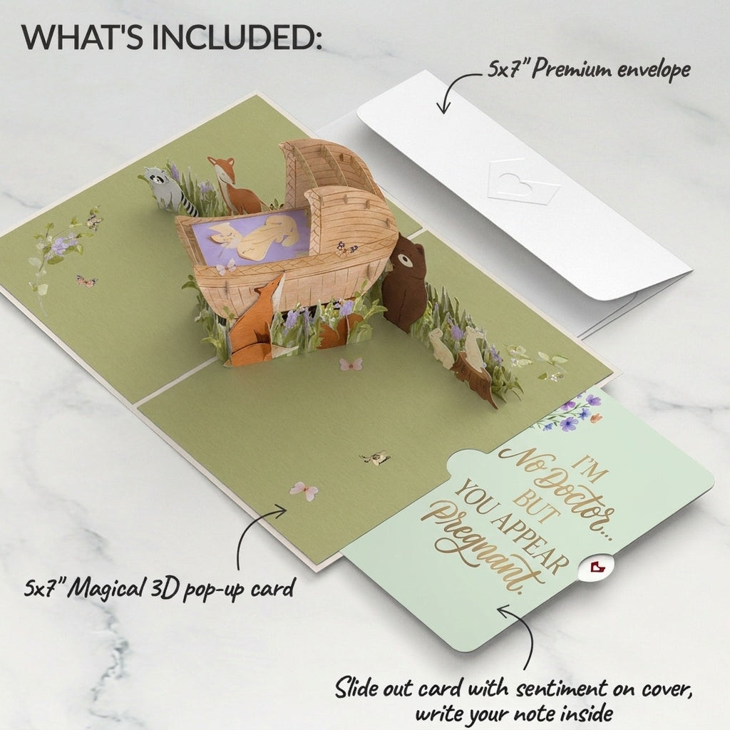 Welcome Little One New Baby Pregnancy Pop-Up Card and Sentiment Set