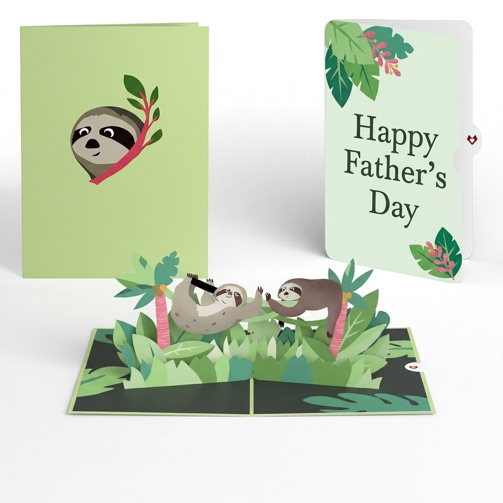 Tree Top Sloths Father's Day Pop-Up Card and Sentiment Set