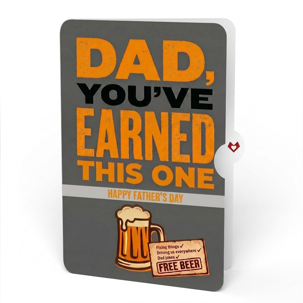 Beer Father's Day Pop-Up Card and Sentiment Set for Dad