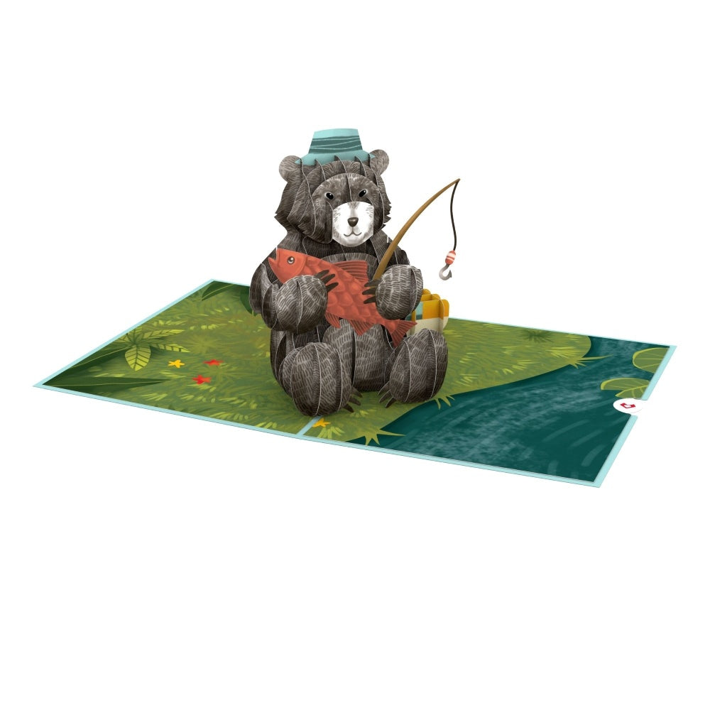 Father's Day Fishing Bear Pop-Up Card and Sentiment Set