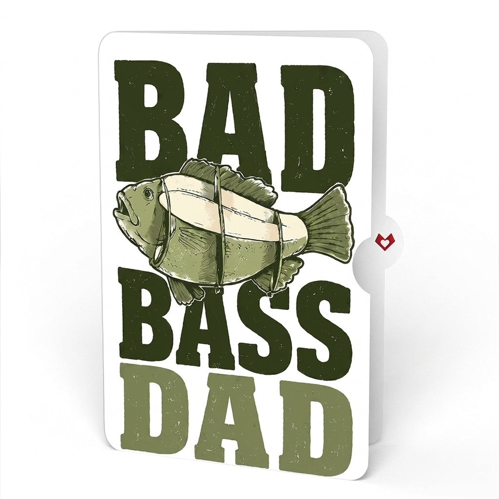 Largemouth Bass Father's Day Pop-Up Card and Sentiment Set for Dad