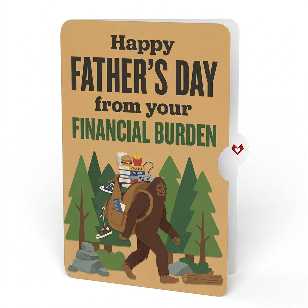 Bigfoot Legend Father's Day Pop-up Card and Sentiment Set for Dad