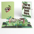 Tree Top Sloths Pop-Up Card and Eventual Arrival Sentiment Set