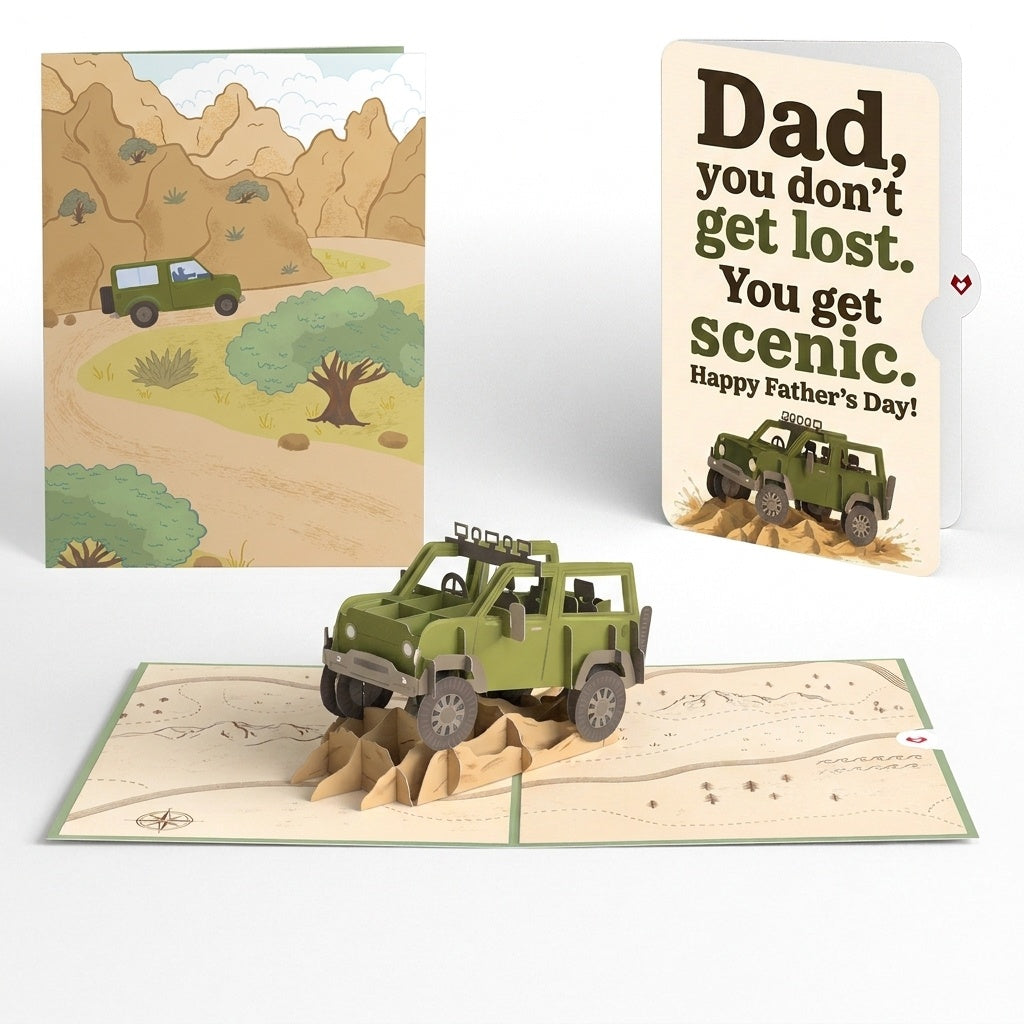 Off-Road Adventure Father's Day Pop-Up Card and Sentiment Set for Dad
