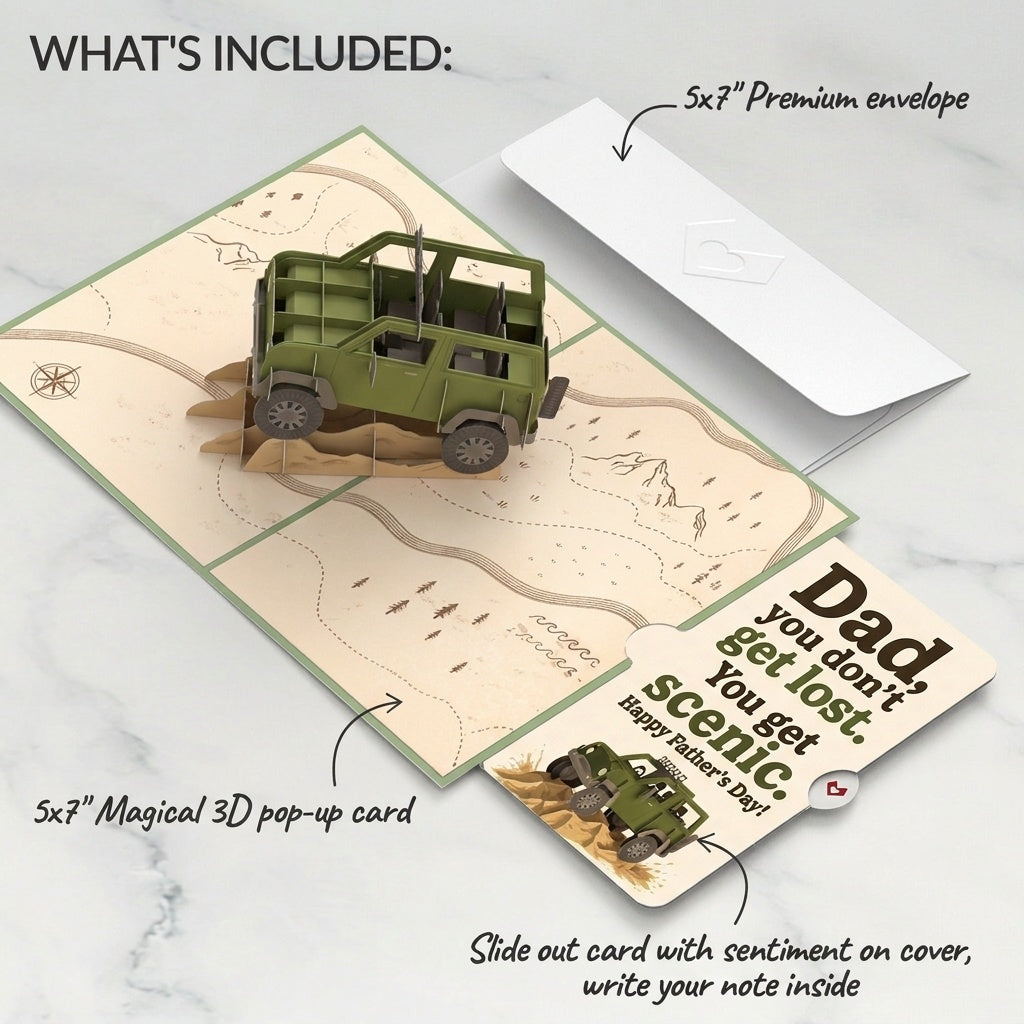Off-Road Adventure Father's Day Pop-Up Card and Sentiment Set for Dad