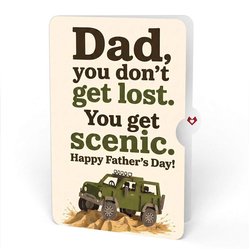 Off-Road Adventure Father's Day Pop-Up Card and Sentiment Set for Dad