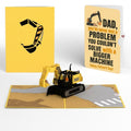 Excavator Father's Day Pop-Up Card and Sentiment Set for Dad