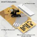 Excavator Father's Day Pop-Up Card and Sentiment Set for Dad