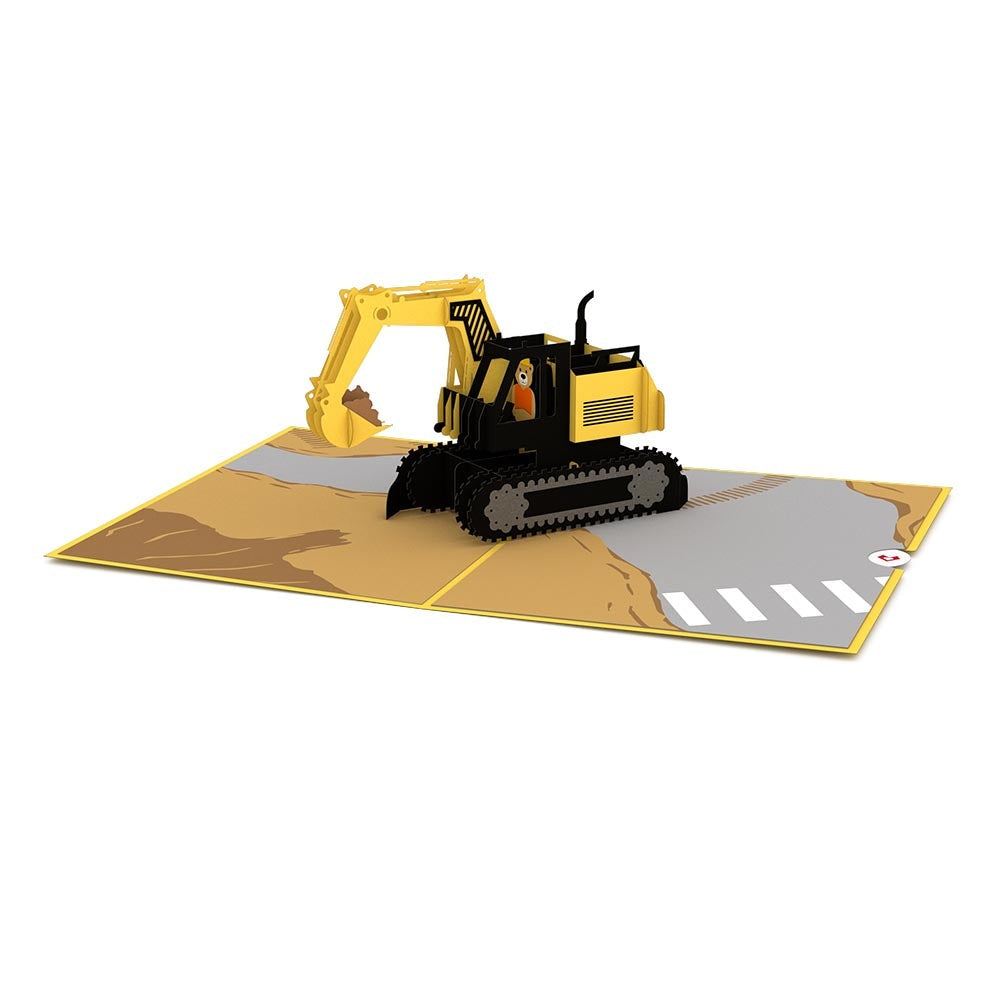 Excavator Father's Day Pop-Up Card and Sentiment Set for Dad