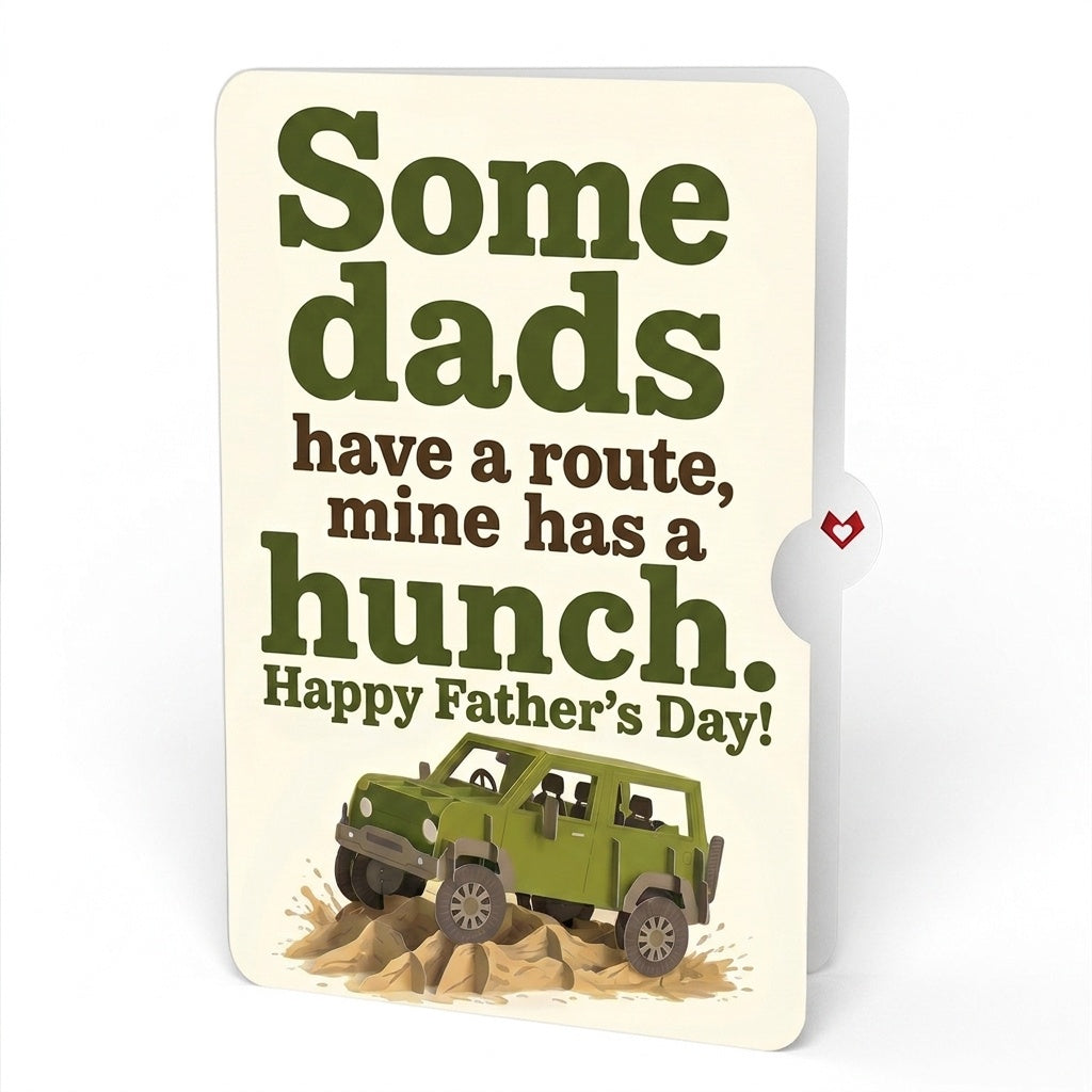 Off-Road Adventure Father's Day Pop-Up Card and Hunch Route Sentiment Set for Dad