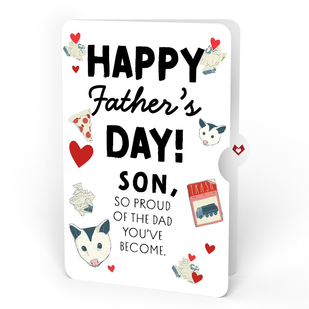 Life Without You Is Trash Possums Father's Day Pop-Up Card and Sentiment Set for Son