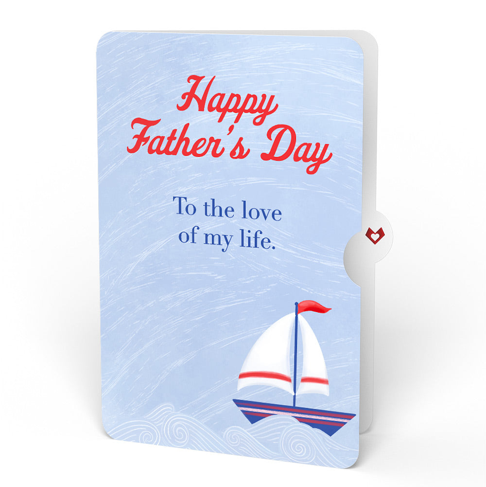 Light of My Life Father's Day Light-Up Pop-Up Card and Sailing Boat My Life Sentiment Set