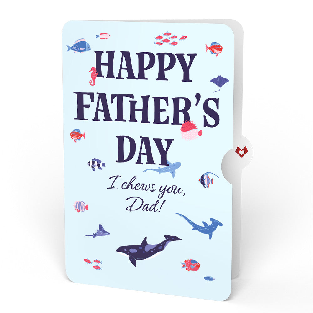 I Chews You Shark Father's Day Pop-Up Card and Ocean Animals Sentiment Set for Dad