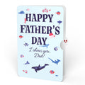 I Chews You Shark Father's Day Pop-Up Card and Ocean Animals Sentiment Set for Dad