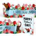Love You So Much Dog Father's Day Loooooong Card™ (Expands to 2 feet) and Sentiment Set