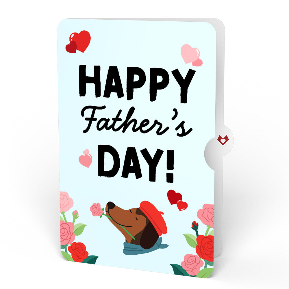Love You So Much Dog Father's Day Loooooong Card™ (Expands to 2 feet) and Sentiment Set