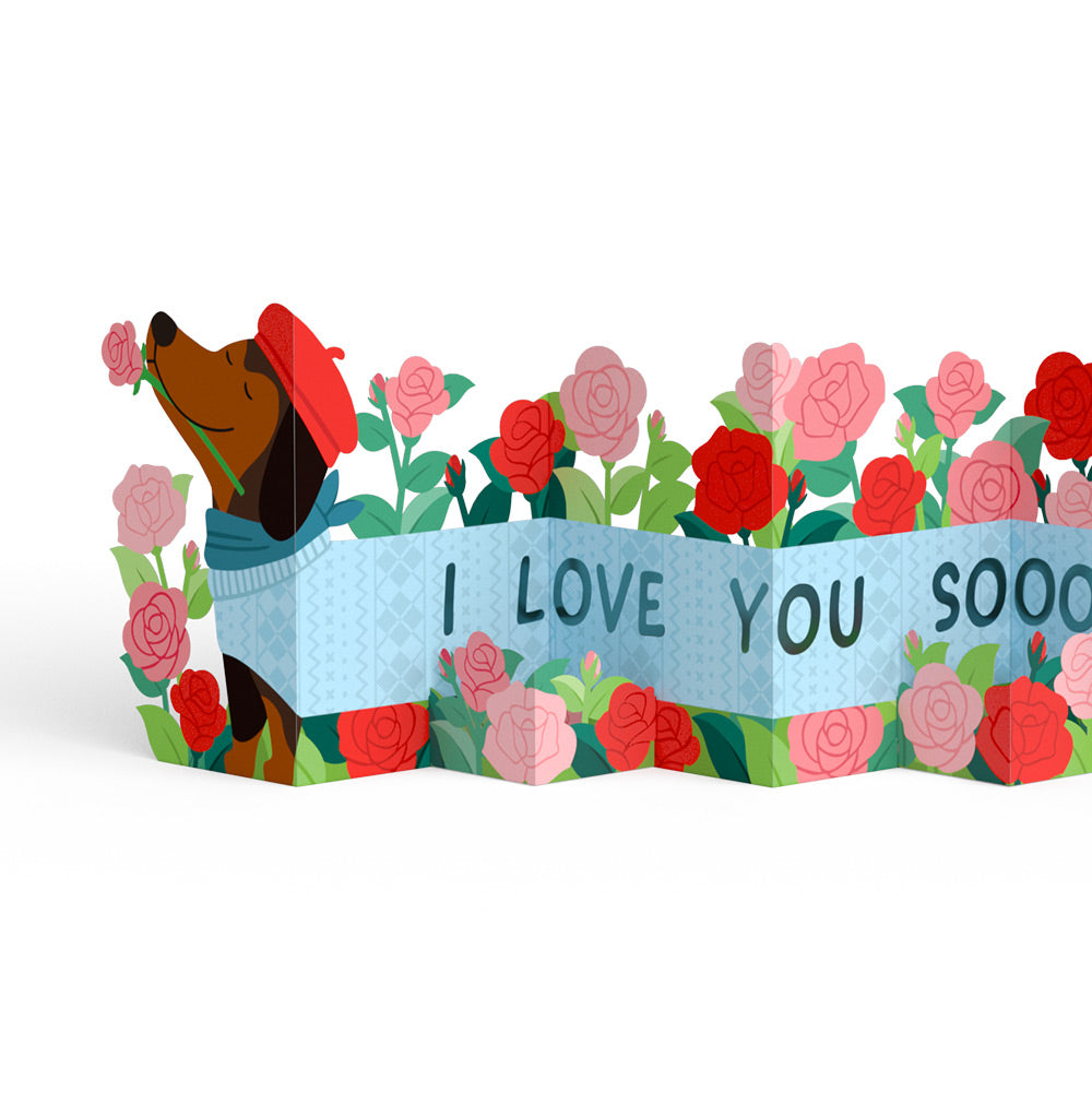 Love You So Much Dog Father's Day Loooooong Card™ (Expands to 2 feet) and Sentiment Set for Dad