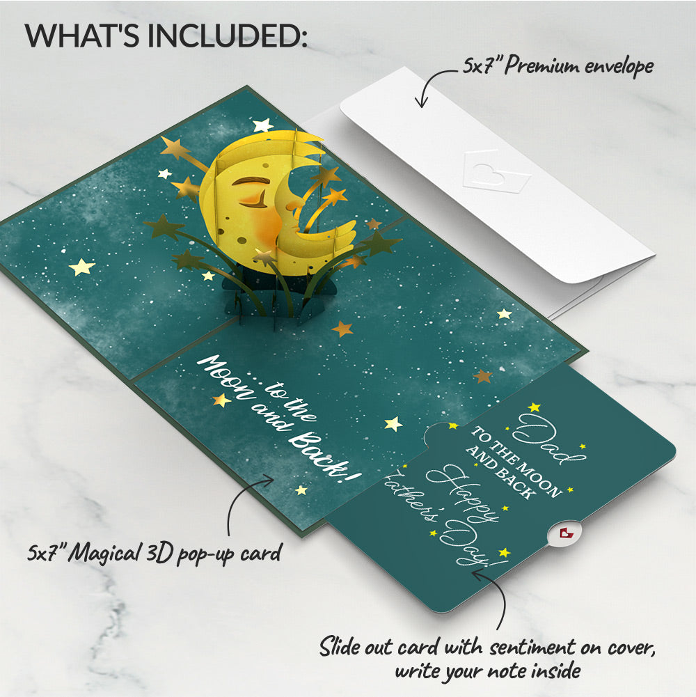 Love You to the Moon and Back Father's Day Pop-Up Card and Sentiment Set for Dad