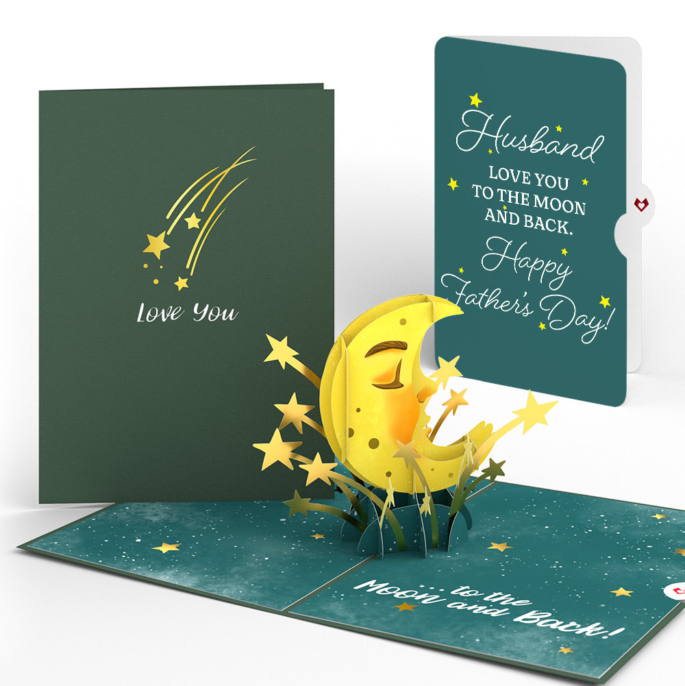 Love You to the Moon and Back Father's Day Pop-Up Card and Sentiment Set for Husband