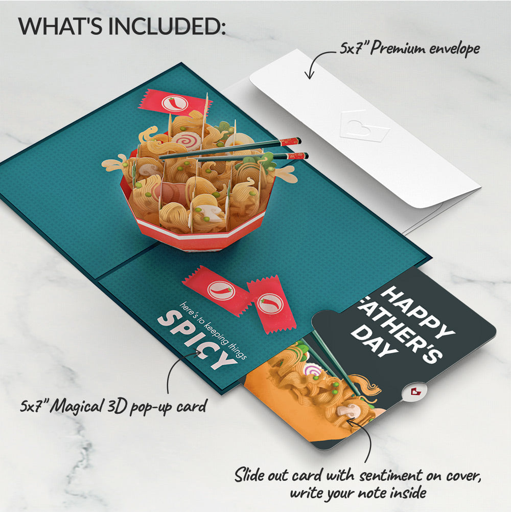 Send Noods Spicy Father's Day Pop-Up Card and Sentiment Set