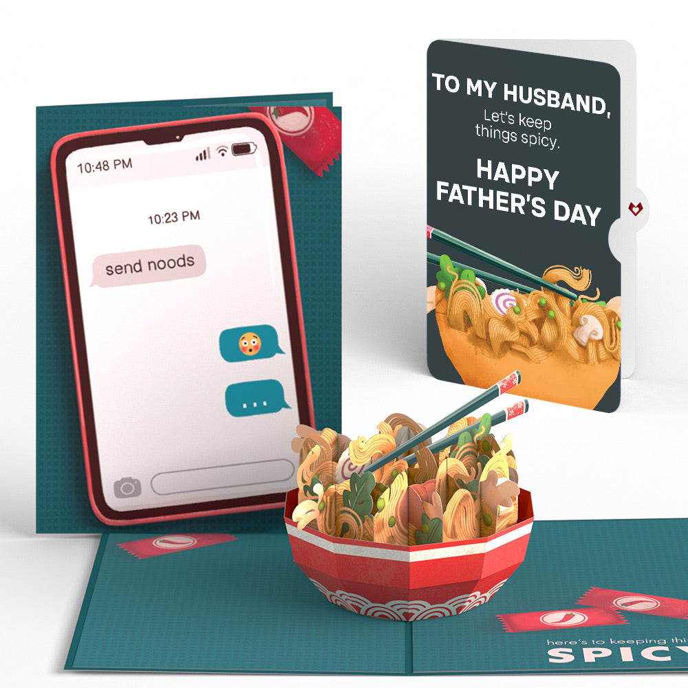 Send Noods Spicy Father's Day Pop-Up Card and Sentiment Set for Husband