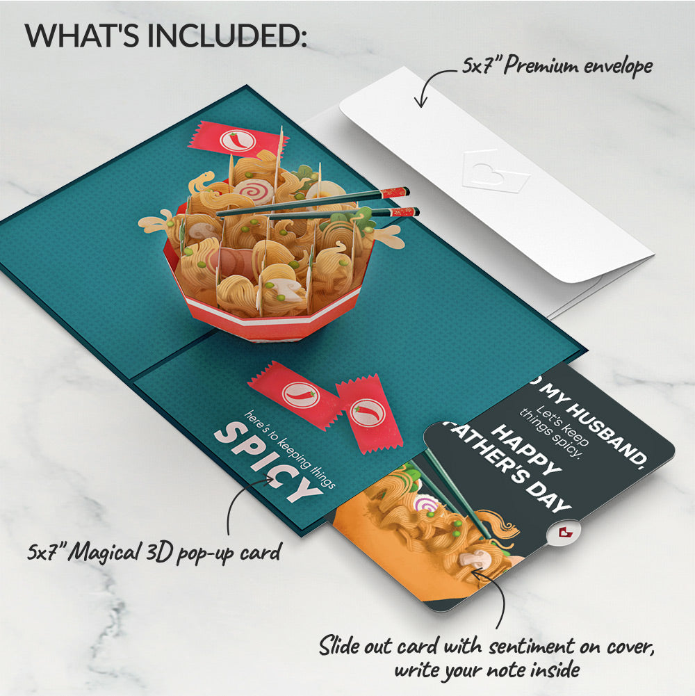 Send Noods Spicy Father's Day Pop-Up Card and Sentiment Set for Husband