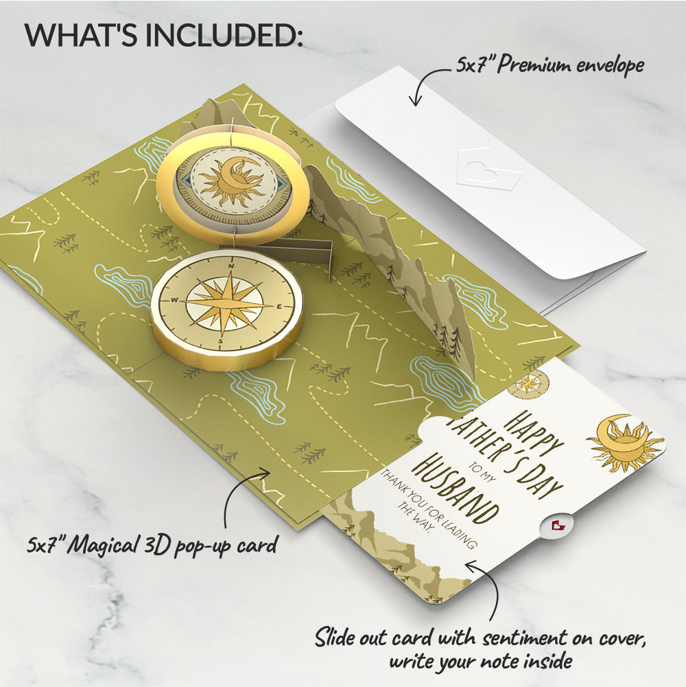 Guiding Compass Father's Day Pop-Up Card and Sentiment Set for Husband