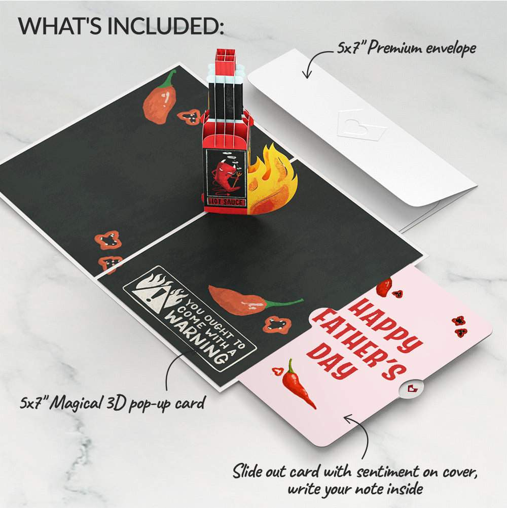 You're So Hot - Hot Sauce Father's Day Pop-Up Card and Sentiment Set