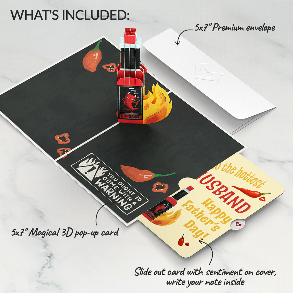 You're So Hot - Hot Sauce Father's Day Pop-Up Card and Sentiment Set for Husband