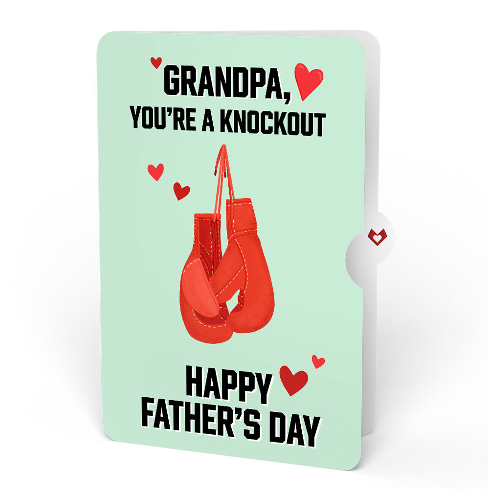 You're a Knock Out Father's Day Pop-Up Card and Sentiment Set for Grandfather