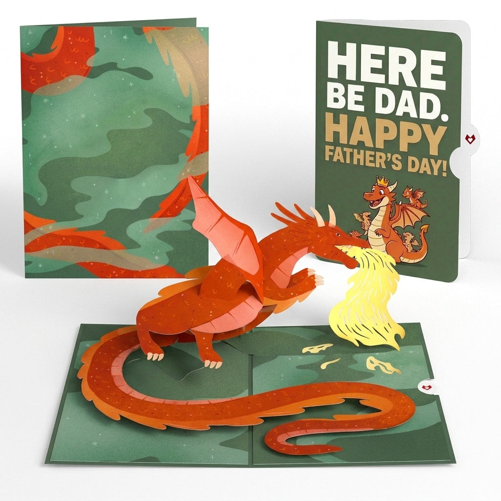 Fire-Breathing Dragon Father's Day Pop-Up Card and Sentiment Set