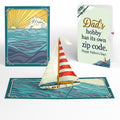 Sailboat on the Horizon Father's Day Pop-Up Card and Hobby Zip Code Sentiment Set for Dad