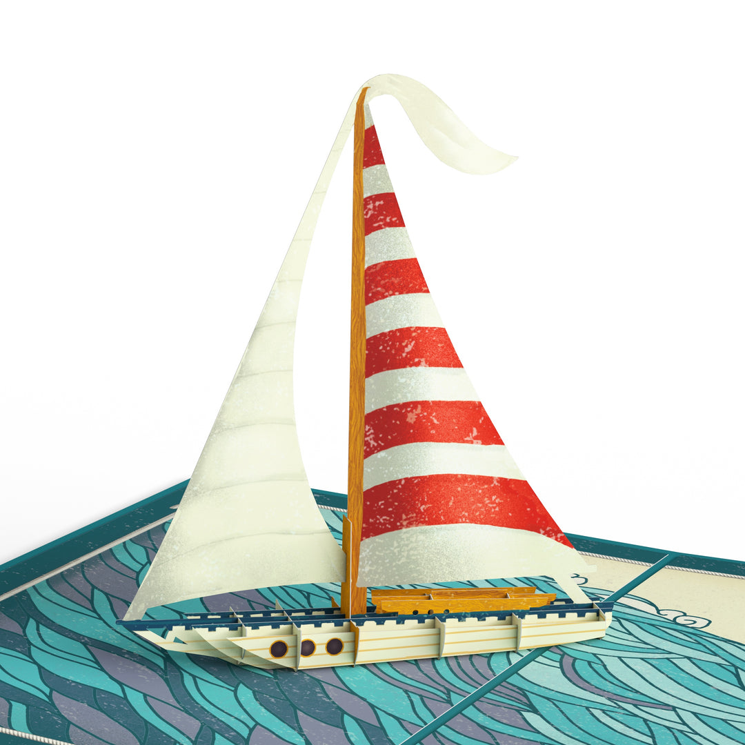 Sailboat on the Horizon Father's Day Pop-Up Card and Hobby Zip Code Sentiment Set for Dad