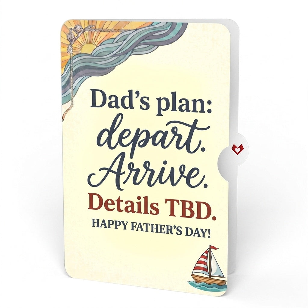 Sailboat on the Horizon Father's Day Pop-Up Card and Details TBD Sentiment Set for Dad