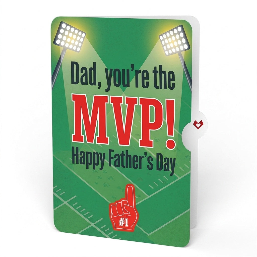 MVP Stadium Father's Day Music and Lights Pop-Up Card and Sentiment Set for Dad